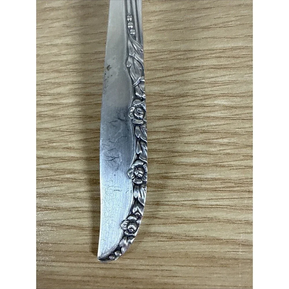 Wm A Rogers Brittany Rose Flatware 5 Piece Lot 1948 Oneida AA Silverplate